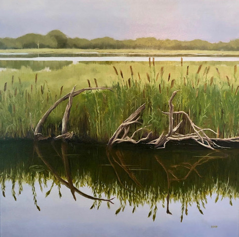 Marsh painting by James Kemp