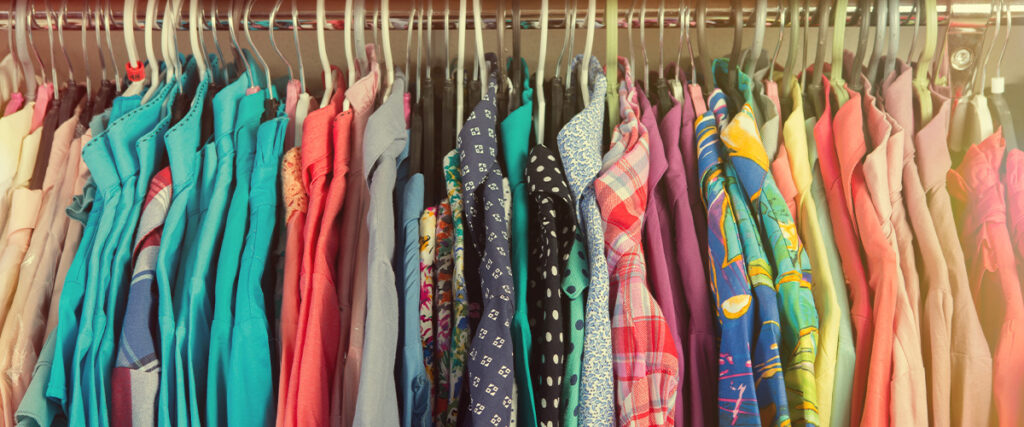 Clothes hanging on the rack